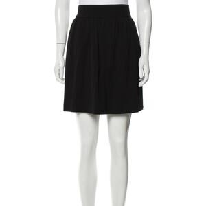 Red Valentino Black Mini Skirt with Slit Pockets in Size Medium